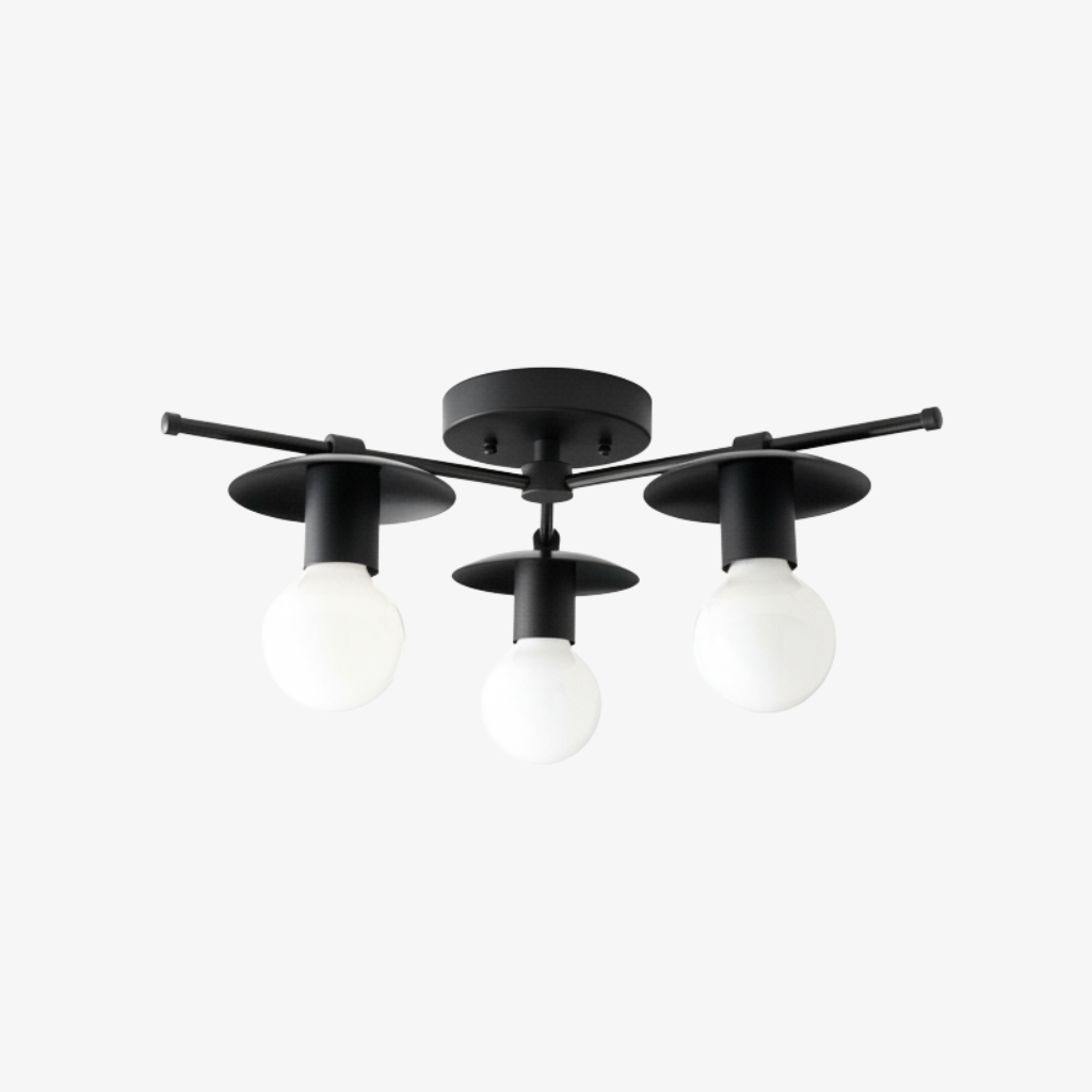 Radiro Globe Industrial Art Deco Light - Unfinished Brass Chandelier with Backsplashes