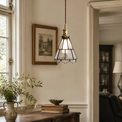 French country ripple glass light fixture