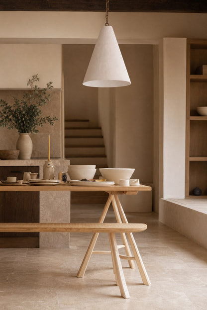 White Plaster Pendant Lamp