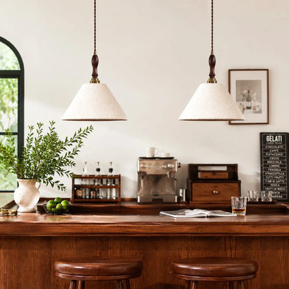 Cafe bar pendant pair installation