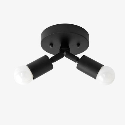 Mobilux Line Modern Brass Flush Mount - Minimalist Gold Ceiling Light for Bedroom