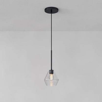 Merin Transparent Glass Sculpture Geometric Chandelier