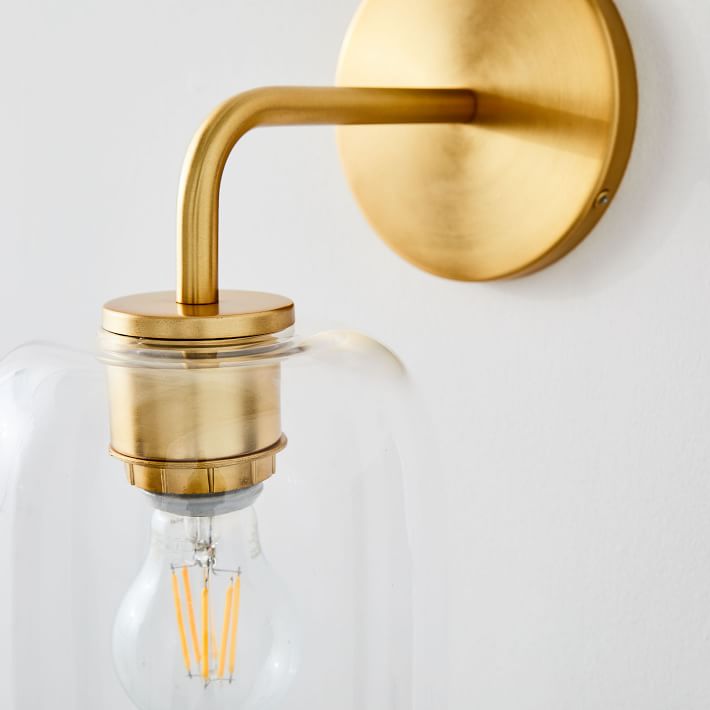 Lumivelle Pebble Sconce - Stylish Wall Light - Glass & Metal, Energy Efficient