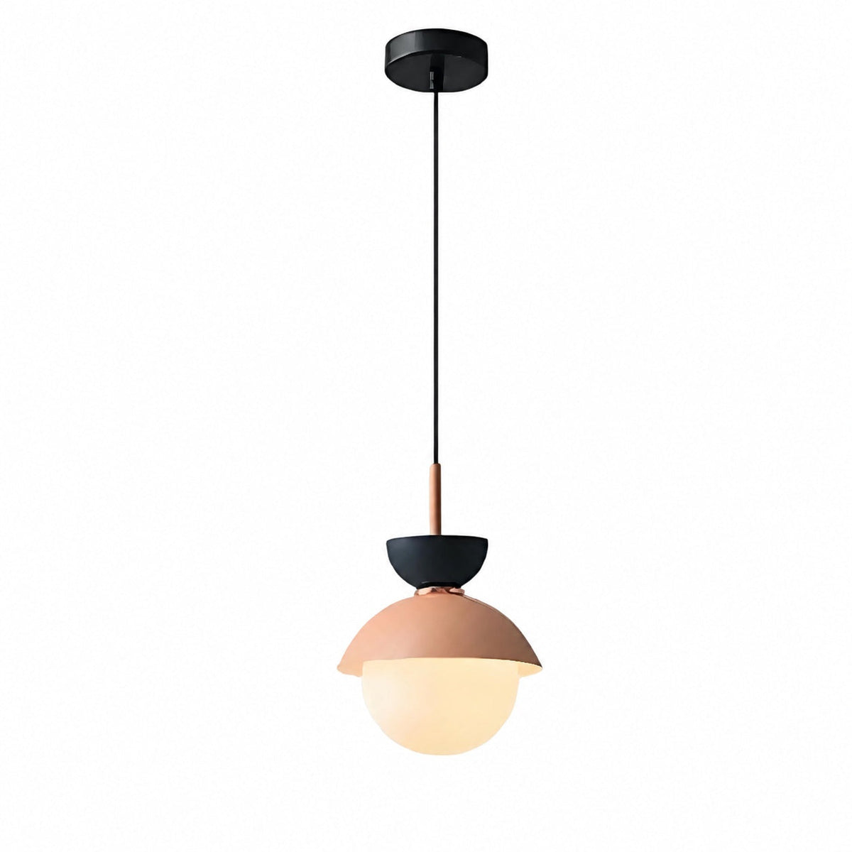 Frovela Nordic Macaroon Pendant Lamp with Globe Design – Aluminum Lighting for Bedroom or Living Room