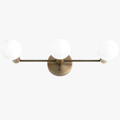 Glorica Glass Mid Century Modern Vanity Light - 3 Light Wall Fixture