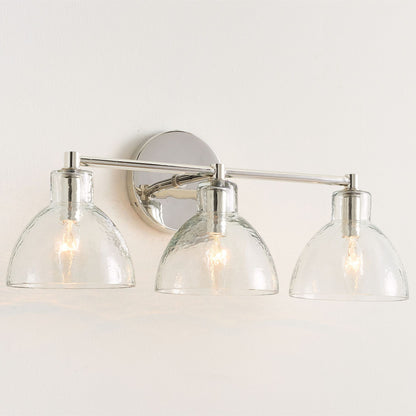 Glavira Recycled Glass Double Sconce - Indoor Brass Wall Lighting