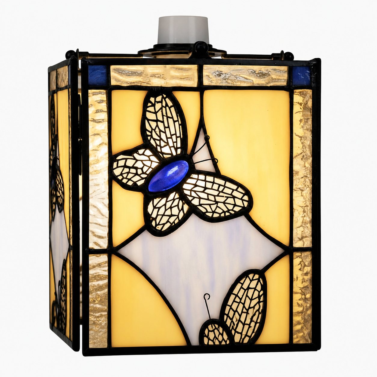 TF Butterfly Pendant Lamp — Artistic Stained Glass Pendant Light for Living Room or Bedroom