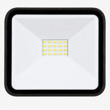 Glass diffuser and LED panel detail of black outdoor wall lamp