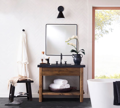 Korvi Tapered Wall Sconce – Industrial Modern Fixture for Bathroom, Hallway, or Covered Outdoor Use