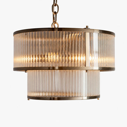 RibGlow Pendelleuchte aus geripptem Glas – Pendelleuchte im Antikstil für das Esszimmer