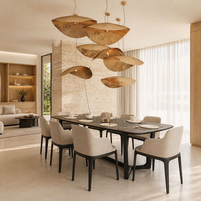 Hammered Brass Suspension Light