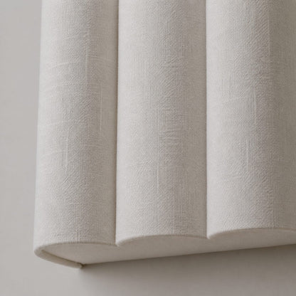 Linbron Linen Wall Sconce Natural Fabric Shade Modern Wall Light for Bedroom
