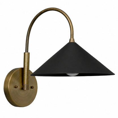 Curva Metall-Wandleuchte im Vintage-Stil – eleganter kegelförmiger Lampenschirm für Schlafzimmer