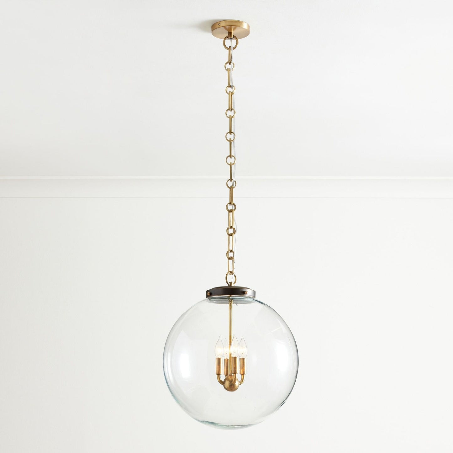Sterling Minimalist Glass Pendant Collection - Vintage Brass Lighting Design