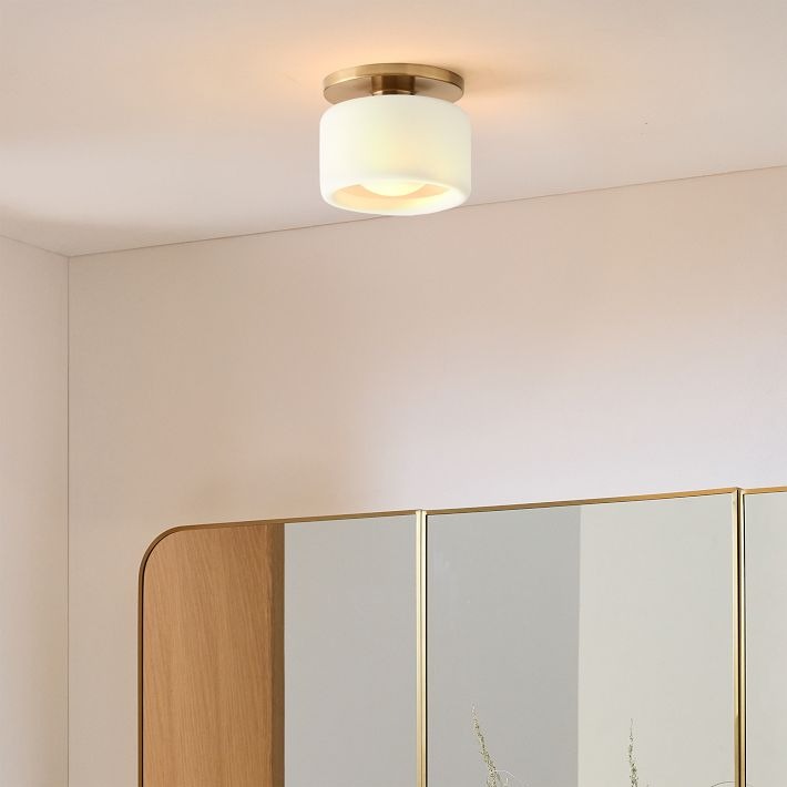Cerova Porcelain Flushmount – Modern Minimalist Design – Perfect for Living & Dining Areas