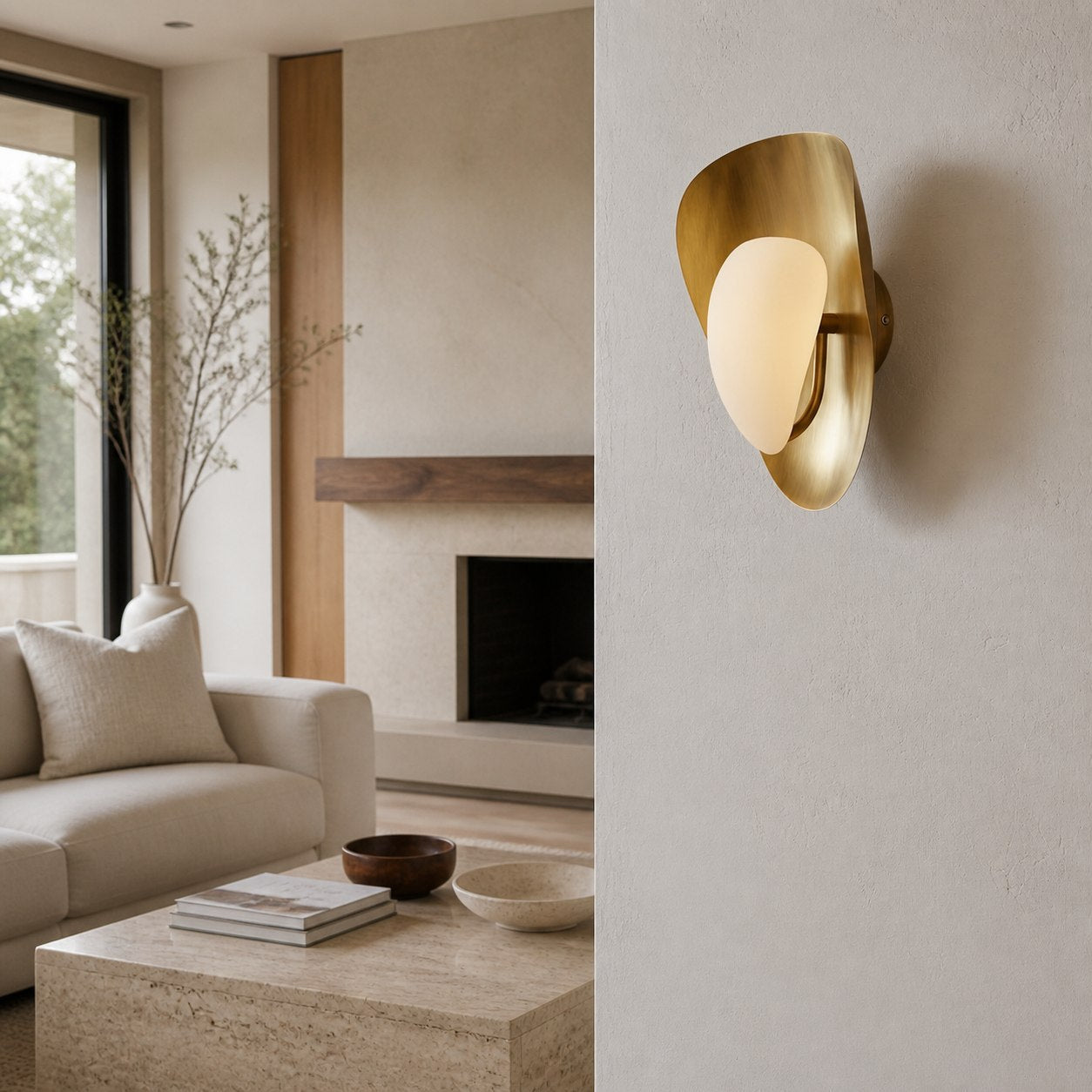 Shella Artistic Wall Lamp – Petal-Like Shade Design for Bedroom or Hallway