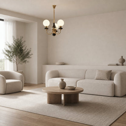 Radiara Chandelier - Layered Stone Disc Design Modern Luxury Style for Dining Room and Living Area