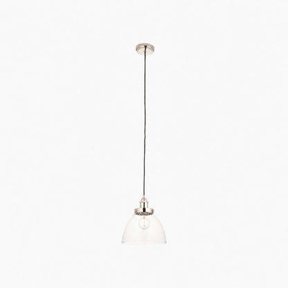 Novera Art Deco Kuppel-Hängeleuchte mit verstellbarer Höhe und Glasschirm - Wohnzimmer