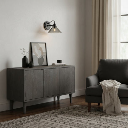 Aurenza Sconce – Farmhouse Wall Light with Metal Accents for Cozy Spaces