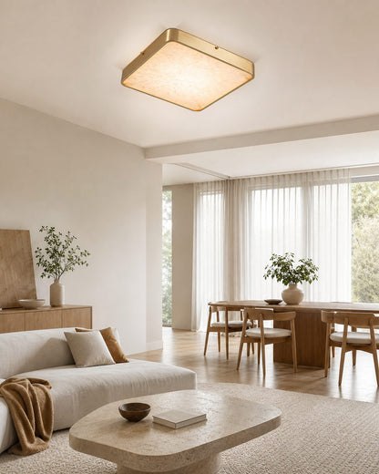Geometric Alabaster Recessed Ceiling Light