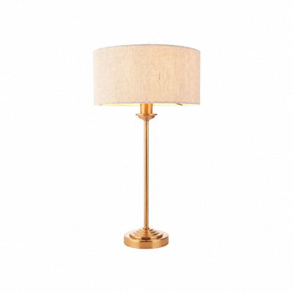 Tela Tischleuchte mit 1 oder 3 Leuchten – Modernes Leinen- und Metalldesign für Nachttisch oder Wohnzimmer