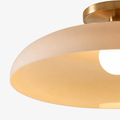 Vega Glas-Deckenleuchte – Champagnerfarbene, kugelförmige moderne Glas-Deckenleuchte für den Flur