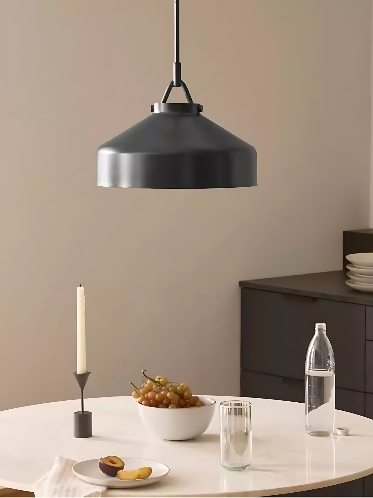 Skandinavisch Metallstange Glockenform Pendelleuchte