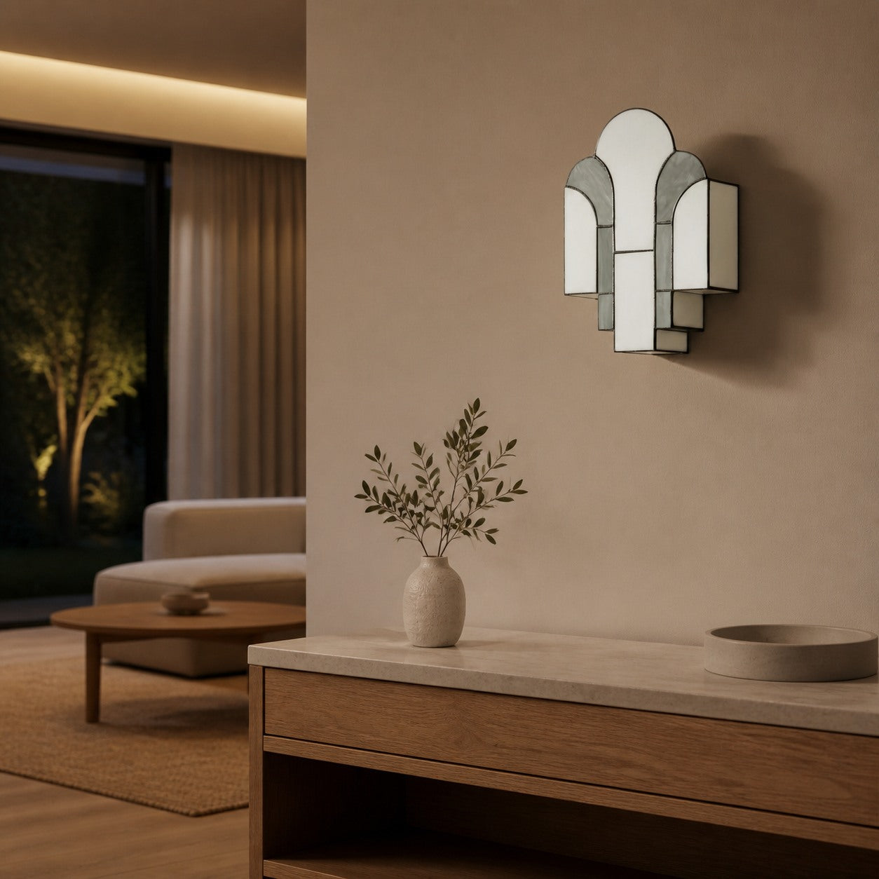 Kelsar Wandleuchte – Elegantes, geschwungenes Design – Moderner, minimalistischer Stil für Flur und Wohnzimmer