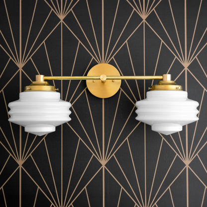 Geotower Glass Modern Wall Sconce - Glass Globe Light - Elegant Home Fixture