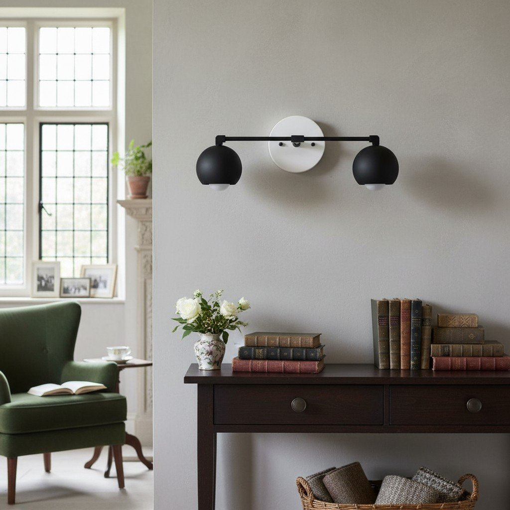 Metio Kuppel-Dekoratives Schminklicht – Klassische Badezimmer-Wandlampe mit Kugelschirm