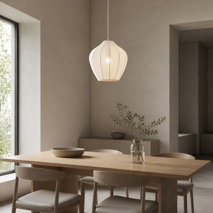 Lumifil Modern Mesh Pendant Light - Hanging Fabric Lghts are Suitable for Dining Rooms or Kitchen Islands