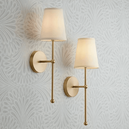 Vintage Gold Art Deco Stoff Wandleuchte zur Flur Dekoration