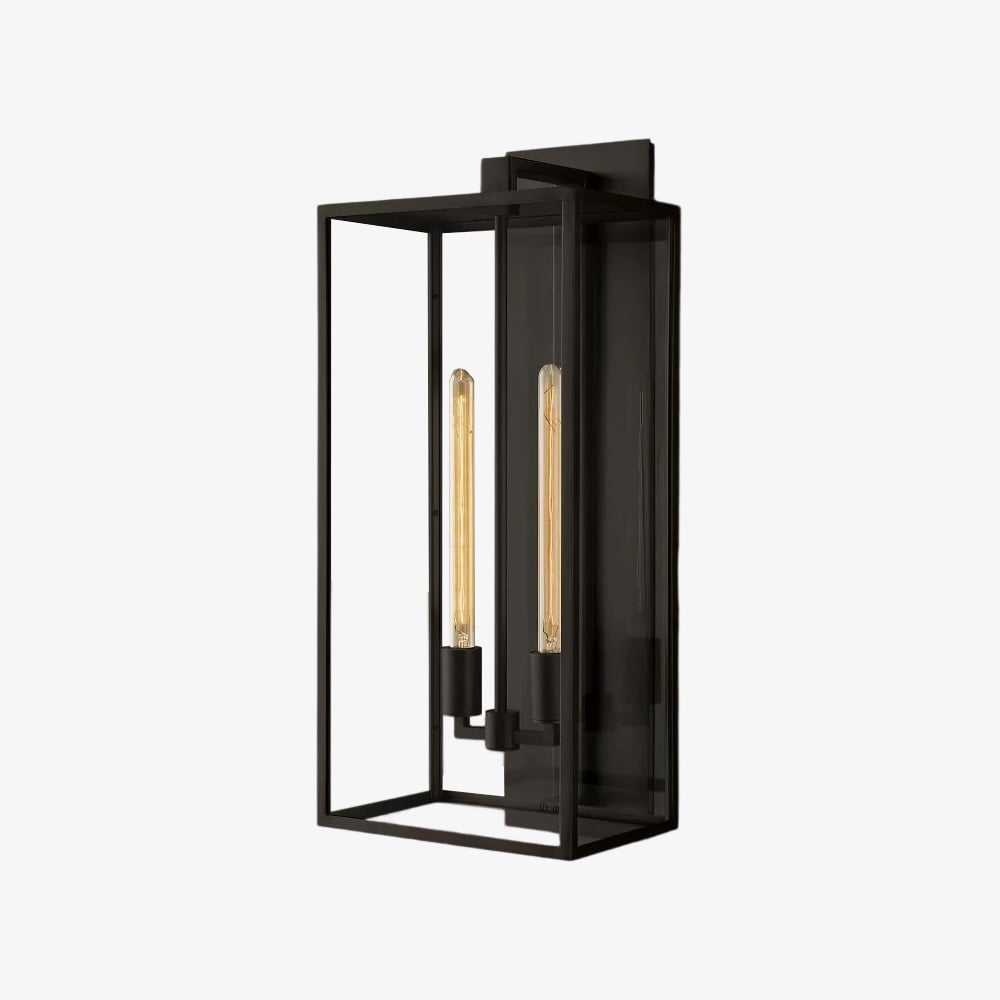 Klassische Beckman Vintage Wandleuchte - Lineares Design aus Stahl und Glas