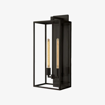 Klassische Beckman Vintage Wandleuchte - Lineares Design aus Stahl und Glas