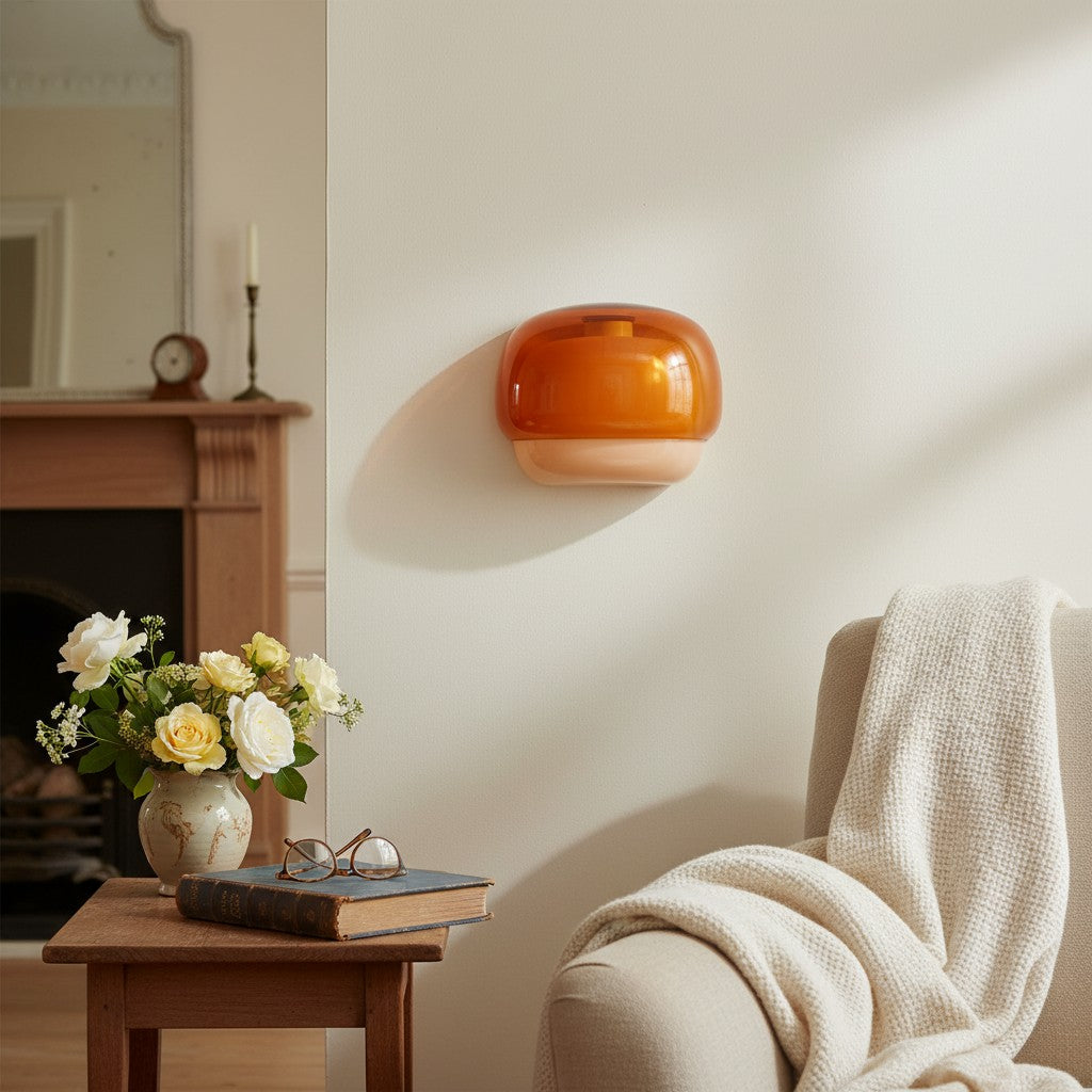 Clinco Mushroom-Inspired Designer Wall Light – Modern Artistic Wall Lamp – Bedroom or Lounge