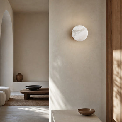 Cylindrical Alabaster Wall Lamp