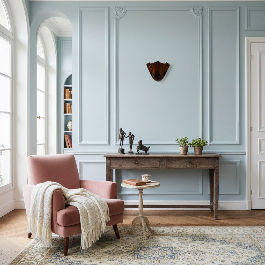 Bellina Handcrafted Glass Floral Wall Lamp – Modern Accent for Bedroom