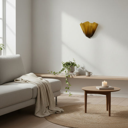 Bellina Handcrafted Glass Floral Wall Lamp – Modern Accent for Bedroom