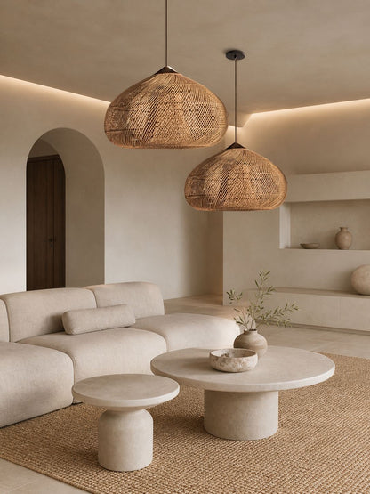 Harp Braided Rattan Pendant Lamp