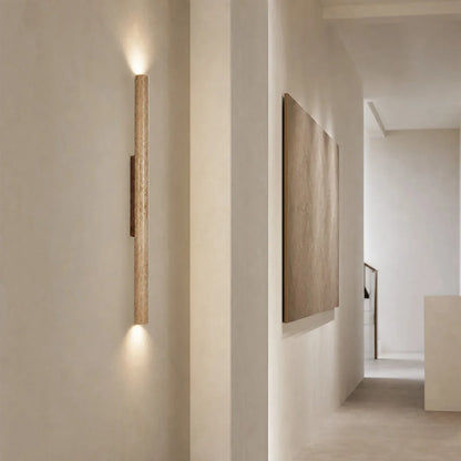 stone linear wall sconce scene