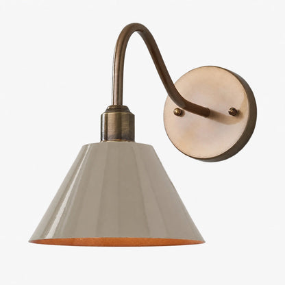 Narix Tapered Metal Wall Sconce - Clean Industrial Design in Contemporary Style for Bedroom and Lounge