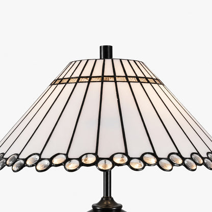 TF Allanton Tischleuchte mit konischer Form – Vintage-Glasleuchte mit geometrischer Geometrie für Nachttisch und Arbeitszimmer