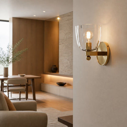 Vega Glas-Wandleuchte im minimalistischen Stil mit Kugelform, sanftes, diffuses Licht, erhältlich als Ein- oder Zweiflammenleuchte