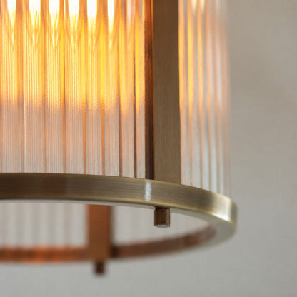 RibGlow Pendelleuchte aus geripptem Glas – Pendelleuchte im Antikstil für das Esszimmer