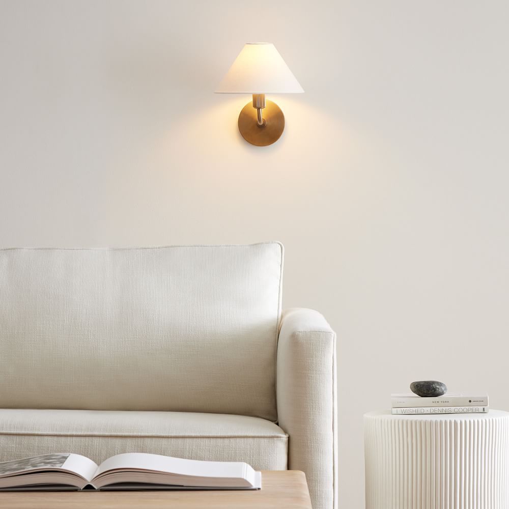 Diora Contemporary Wall Lamp with Soft Shade - Versatile Wall Sconce for Bedroom or Lounge