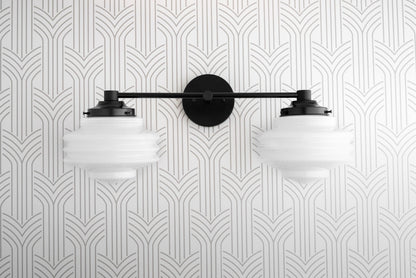 Geotower Glass Modern Wall Sconce - Glass Globe Light - Elegant Home Fixture