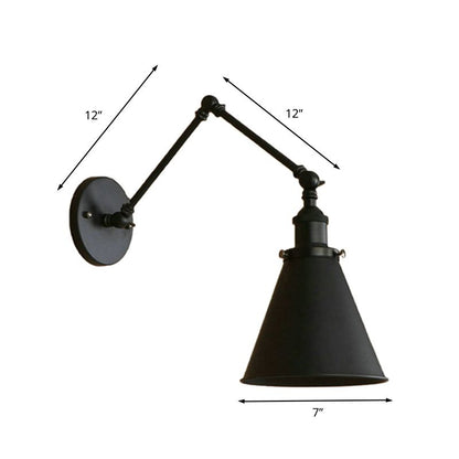 Industrial Vintage Schwenkbare Wandleuchte mit gelenkarm