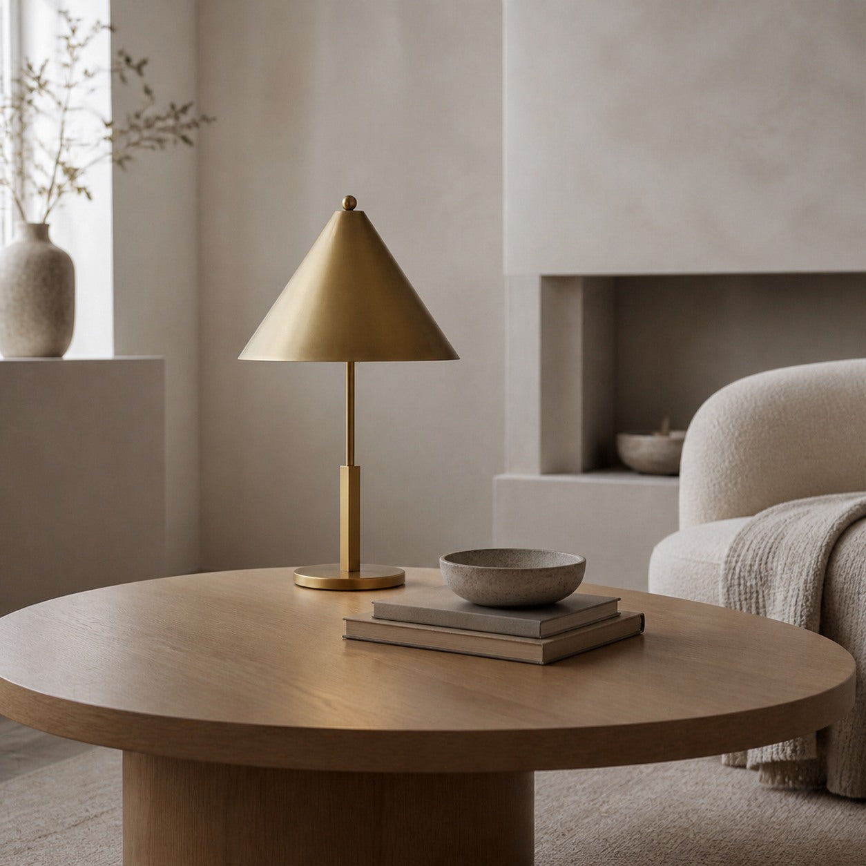 Aurcyl Tischleuchte – Elegante, konische Metall-Tischleuchte im Vintage-Stil für das Wohnzimmer