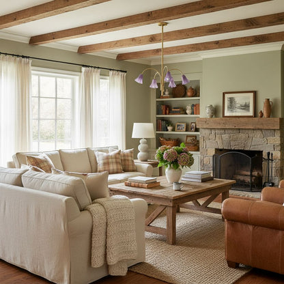 Bellina Sculptural Glass Lily Chandelier – Modern Romantic Pendant Light for High Ceilings