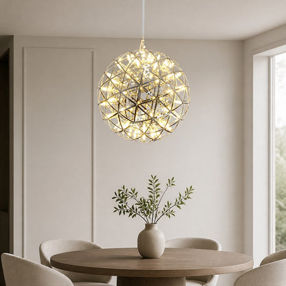 Silver Spark Ball Pendant Light